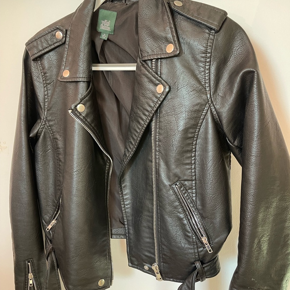 Black Leather Biker Jacket